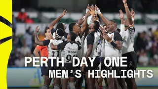 Fiji pull off an INCREDIBLE comeback - Perth HSBC SVNS Day One Men's Highlights