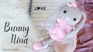 Bunny Nina Part 1/2 Amigurumi Crochet tutorial- Sub 🇺🇸🇪🇸 / GretaWings in English