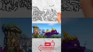 Drawing Doodly Sketch EDITION - I'm a Dragon King in Minecraft PearlescentMoon - I built Spyro