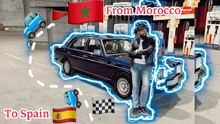 ￼￼ رحلتي من المغرب إلى إسبانيا بالعروسة الزرقاء Mon voyage du Maroc à l’Espagne avec la Mercedes240D