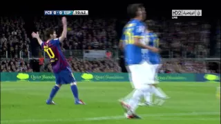 Lionel Messi Goal (1-0) vs Espanyol (Home) (La Liga) 11-12 HD 720p