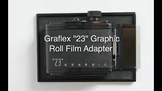 Graflex "23" Graphic: roll film holder for 4x5 camera