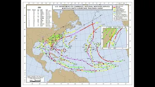 hurricane tracks - 1970 to 2023