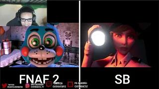 [FNAF/SFM] FNAF: Security Breach Trailer but its FNAF 2 VERSION REACTION | FNAF 2 FREE ROAM?