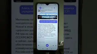 ☝️🤔Алиса отвечает! Паспорта СССР захвачены... "РФ" - нЕ существует!