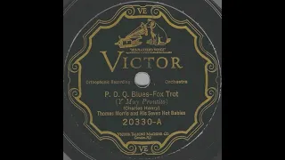 Thomas Morris and his Seven Hot Babies "PDQ Blues" (New York 11-12-1926) Victor 20330-A.