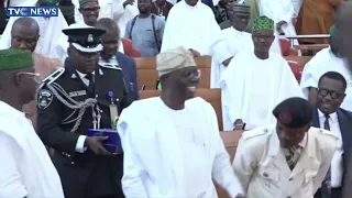 (SEE VIDEO) Moment Sanwo-Olu Arrives Lagos Assembly For Budget Presentation