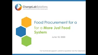 Food Procurement for a More Just Food System