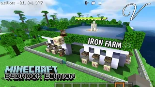 Minecraft Bedrock: EASY FARM & Vilager Trading Hall! 440+iron/Hour! MCPE Xbox PC Switch