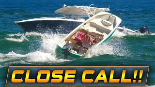 SMALL BOAT GOES OUT ON THE WRONG DAY! | HAULOVER INLET BOATS | WAVY BOATS