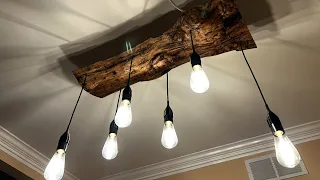 Rustic Live Edge Maple Chandelier