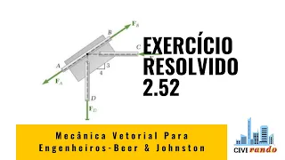 Exercício 2.52 - Mecânica Vetorial para Engenheiros Beer and Johnston / Estática de Partícula