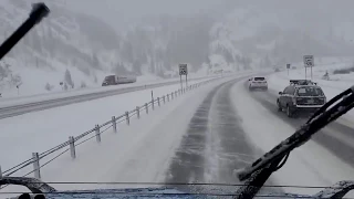 Later That Snowmageddon Day up Eisenhower Tunnel.. More Trucks and Four Wheeler's Spin Out!!