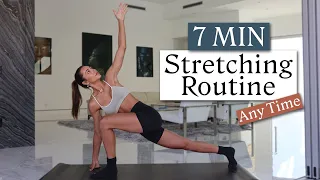 7 Minute Stretching Routine For Anytime Of The Day // Sami Clarke