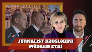 Əliyev jurnalıstlərin həbsini müdafiə etdi. Berlində Əliyevə etirazlar. Kansler Şolts sözünü tutdu