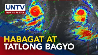 Habagat na pinaiigting ng 3 bagyo sa loob at labas ng PAR, magpapaulan sa bansa – PAGASA