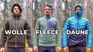 Wolle vs Fleece vs Daune