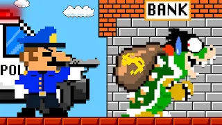 Super Mario Odyssey Story: Mario Police vs Bowser Bank Robbery | Game Animation