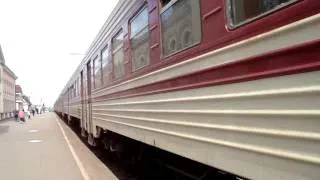 Електропоїзд ЕПЛ9Т-011 №6304 Жмеринка - Козятин відправляється зі станції Вінниця. 28.04.2014