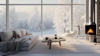 Infinite Comfort | Embracing The Soothing Symphony Of Wind And Fireplace In Mountain Abode | 3 Hours