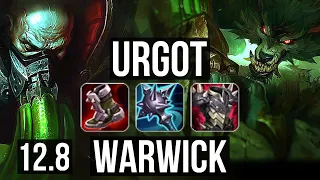 URGOT vs WARWICK (TOP) | 2.7M mastery, 6 solo kills, 400+ games | EUW Diamond | 12.8