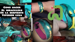 ⚠como hacer el miraculous de la serpiente ⚠🐍🐍 luka couffaine(viperion)