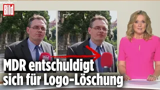 MDR entschuldigt sich für TV-Skandal: BILD-Logo vom Mikrofon gelöscht