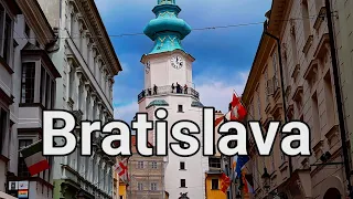 Bratislava - Prochazka historii - Michalská Brána Věž staré radnice Bratislavský Hrad