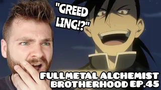 WTF GREELING??!!!! | FULLMETAL ALCHEMIST BROTHERHOOD EPISODE 45 | New Anime Fan! | REACTION