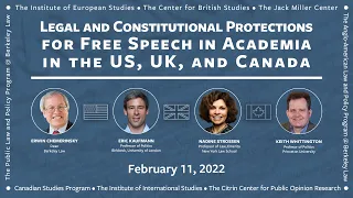 Legal and Constitutional Protections for Free Speech in Academia in the US, UK, & Canada | Panel