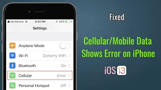 iPhone Cellular or Mobile Data Shows Error, No Service, Cellular Update Failed in iOS 13.5 - Fixed