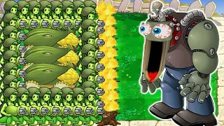 Girl Gatling Pea X 3 Cob Cannon Vs Dr Zomboss Plants Vs Zombies Battlez