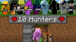 Minecraft Speedrunner VS 10 Hardcore Hunters