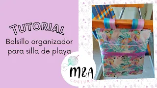 Bolsillo para silla de playa / Organizador de reposera / Paso a paso