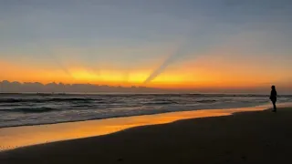 A beautiful sunrise at My Khe Beach