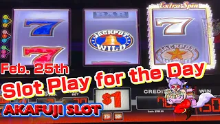 SLOT PLAY FOR THE DAY[NON STOP] Yaamava Casino and Pechanga Casino High Limit 3 reels 赤富士スロット ノンストップ