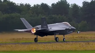 [4K] Volkel; F-35A Kicks in the Afterburner and goes almost vertical