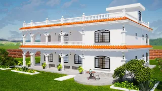 ✅Diseño de Casa con 4 arcos | Como construir una casa estilo guatemalteco | Diseño de Casa 12 x 17M