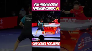 Sun Yingsha deep push leads to open Forehand corner!😮🤩 #shorts #tabletennis