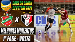 Atlântico X Joinville | 1ª Fase | Jogo de Volta | Copa do Brasil de Futsal 2024 (26/04/2024)