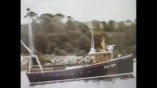 Survival of four Cornish fishing crew members when their fishing boat sinks in  rough seas