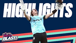 Sean Abbott Smashes 110 Off 41 Balls | Surrey v Kent - Highlights | Vitality Blast 2023