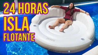 24 HORAS EN LA PISCINA pero con ISLA FLOTANTE 😂 RETO EXTREMO Natalia