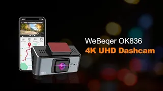 WeBeqer OK-836 4K UHD Dash Cam Front and Rear