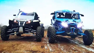 BRP Maverick 1000 Turbo VS Custom buggy 2L K20 230hp