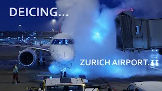 DEICING at Night | Zurich Airport 23.12.2021 #E190E2 Happy New Year 2022