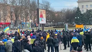 Херсон. Март 2022 года, митинги в поддержку Украины