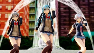 (take2) MMD "Kinyou-bi no O-hayou" (Good morning on friday. Suzuya, Kumano, and Yura from KanColle)