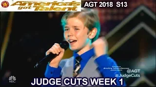 Patches Maddoc Johnson 13 year old Rapper Original song America's Got Talent 2018 Judge Cuts 1 AGT