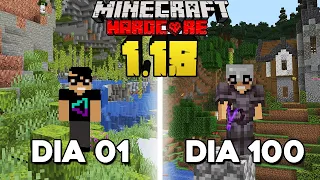 SOBREVIVI 100 DIAS NO MINECRAFT 1.18 HARDCORE